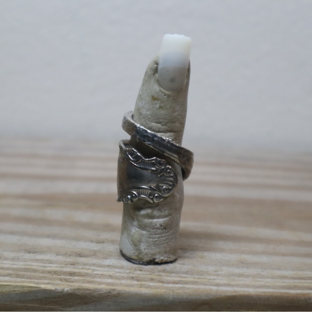 Silver Ring handmade spoon spiral ring size 5